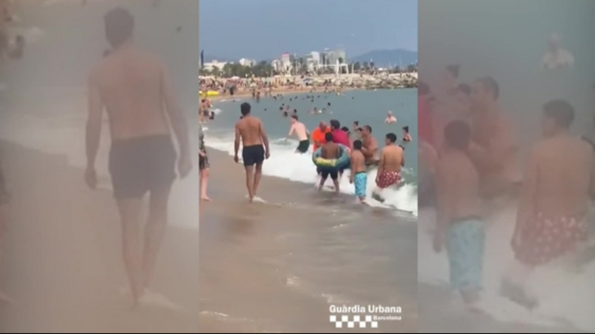 Rescate en la playa del Somorrostro Rescate en la playa del Somorrostro