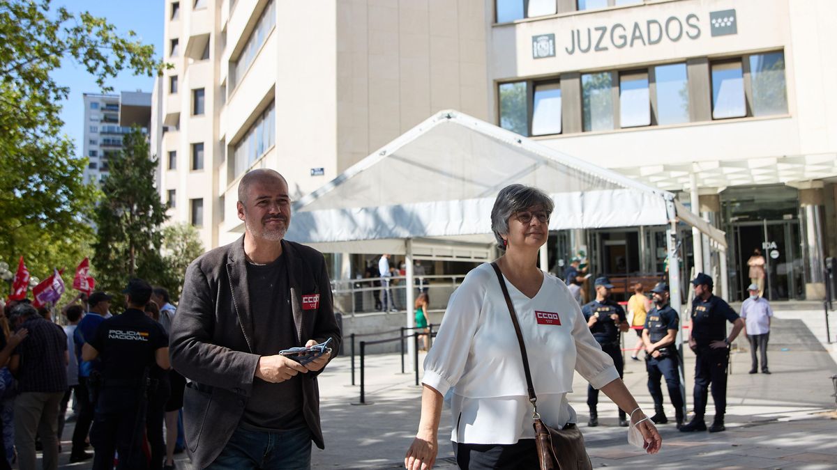 El secretario general de CCOO Unai Sordo frente a los juzgados El secretario general de CCOO Unai Sordo frente a los juzgados