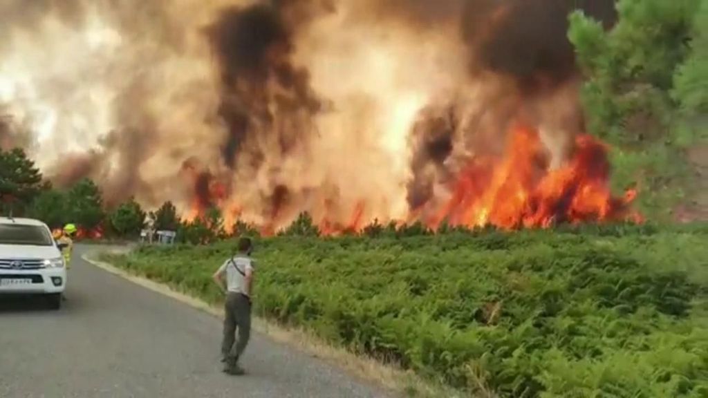 Incendio en Santibáñez el Alto, en Cáceres: el alcalde asegura que ha sido intencionado