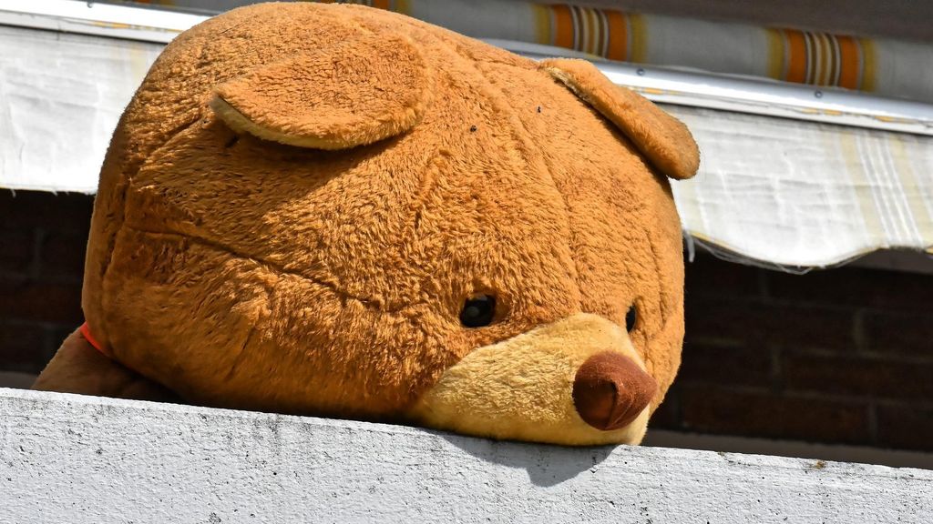 Un ladrón intenta esconderse de la Policía dentro de un oso gigante de peluche