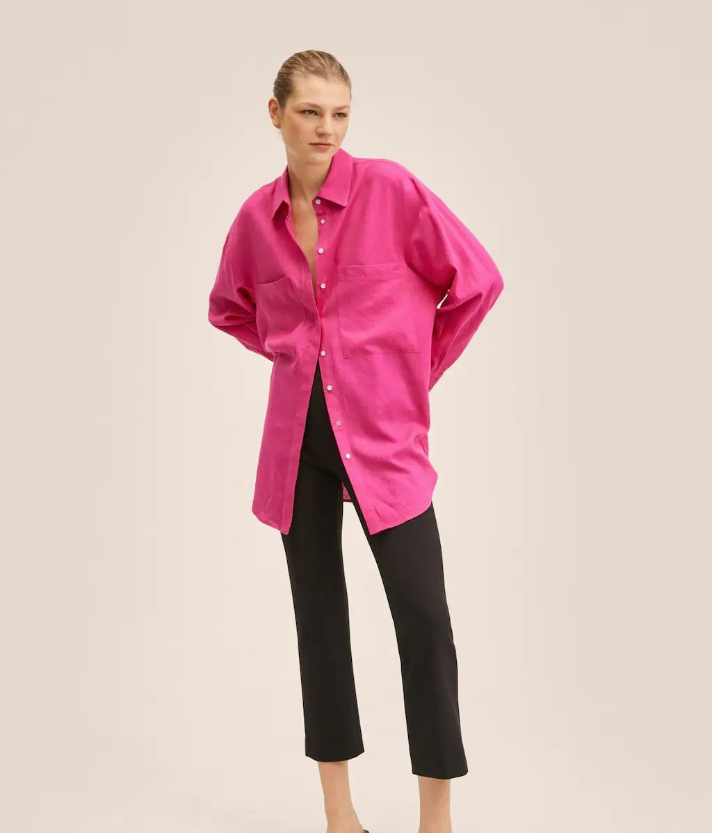 Camisa fucsia de Mango