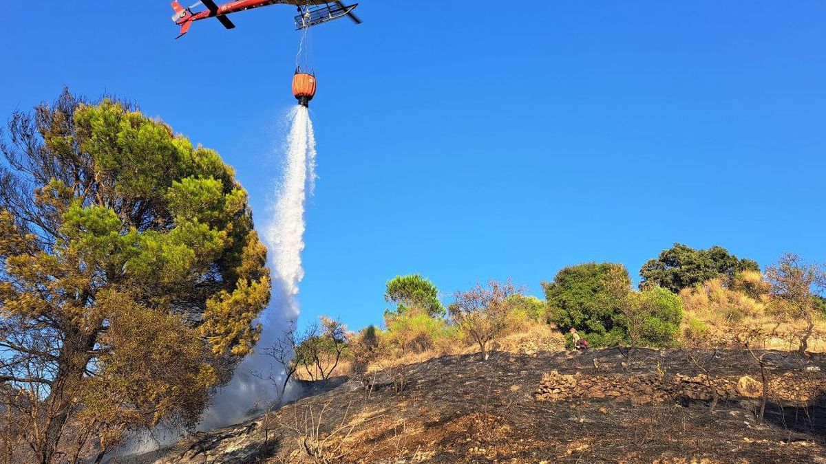 Incendio en la urbanización Els Servians Incendio en la urbanización Els Servians