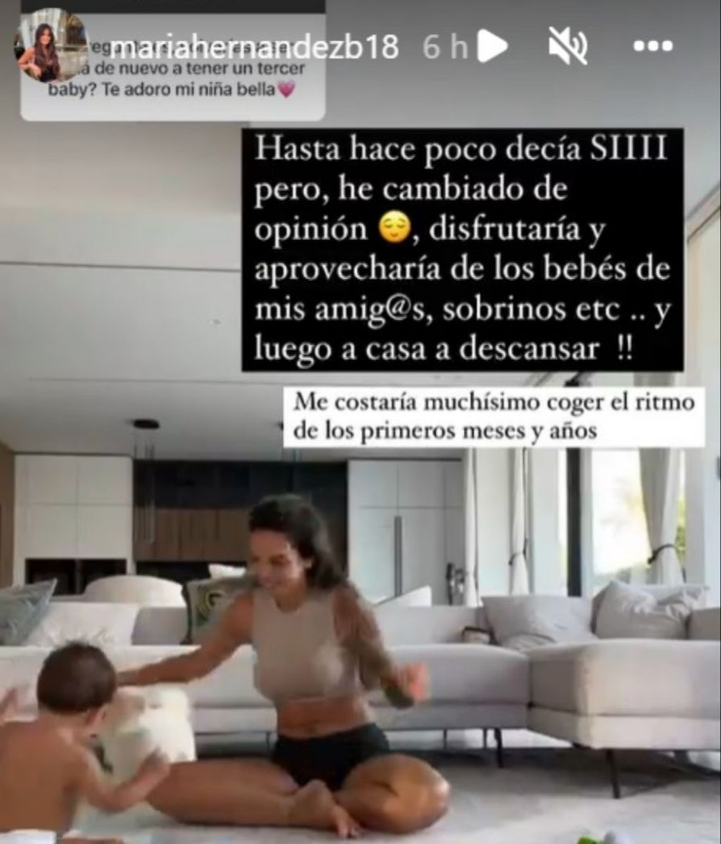 María Hernández revela si quiere tener más hijos