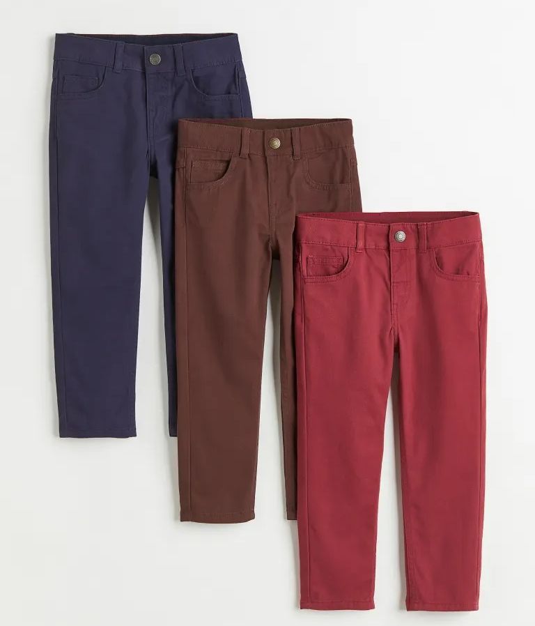 Pack de 3 pantalones en sarga de H&M