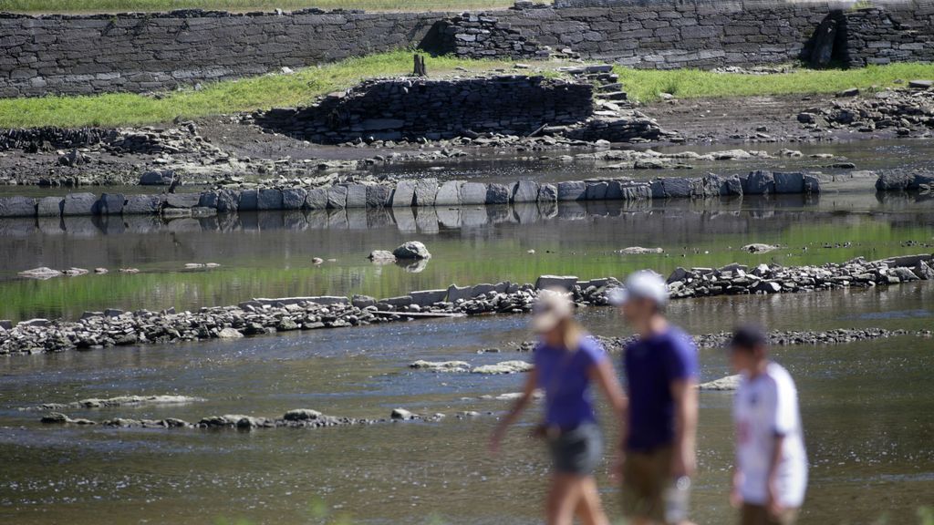 El cauce del Rio Miño a su paso por Portomarin