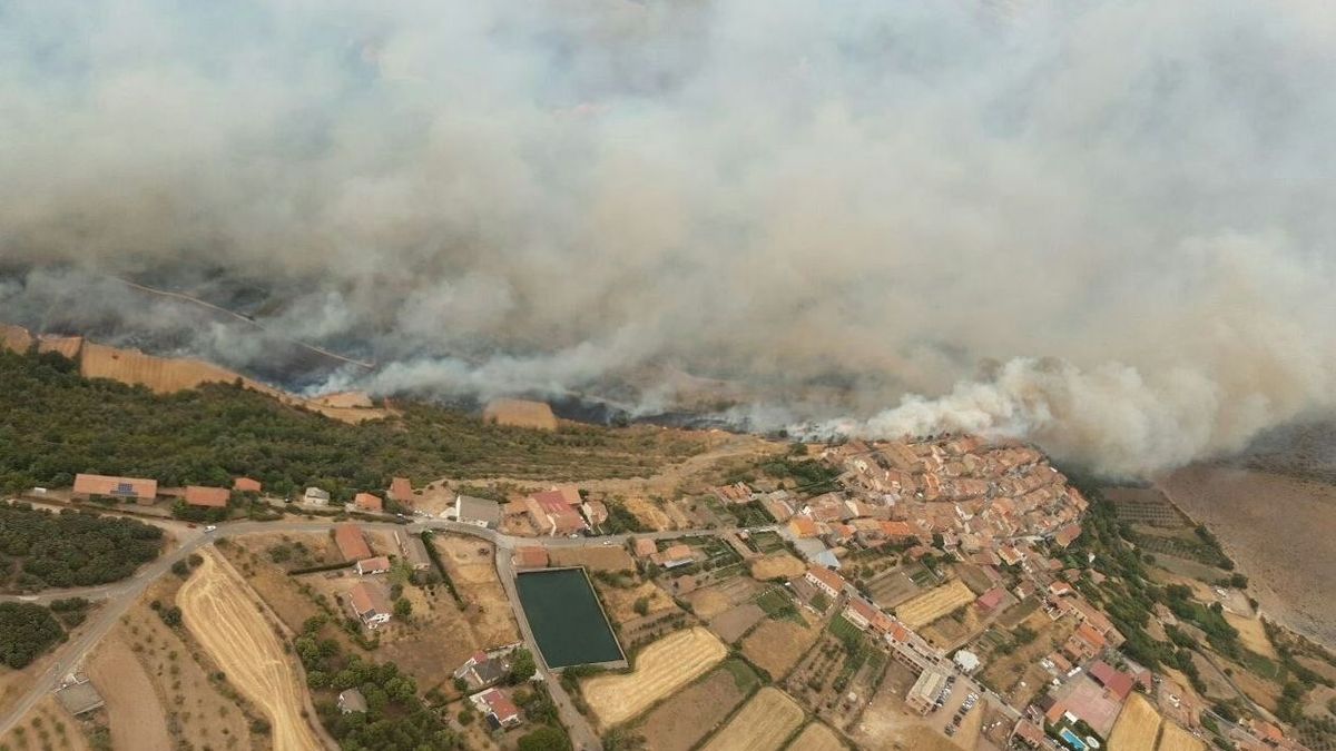 Evacuados los municipios de Alcalá y Añón de Moncayo por un incendio declarado este sábado