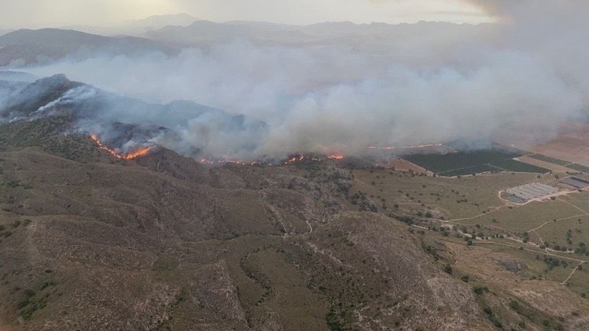 Incendio forestal declarado en un paraje de Jumilla (Murcia) Incendio forestal declarado en un paraje de Jumilla (Murcia)