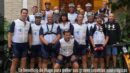 Solidarity ‘bicigrination’ from Córdoba to El Rocío for Hugo, a child with cerebral hypoxia after falling into the pool