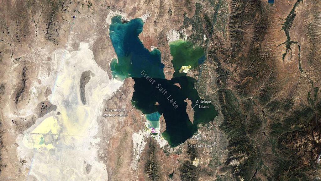 El Gran Lago Salado de Utah en 1985