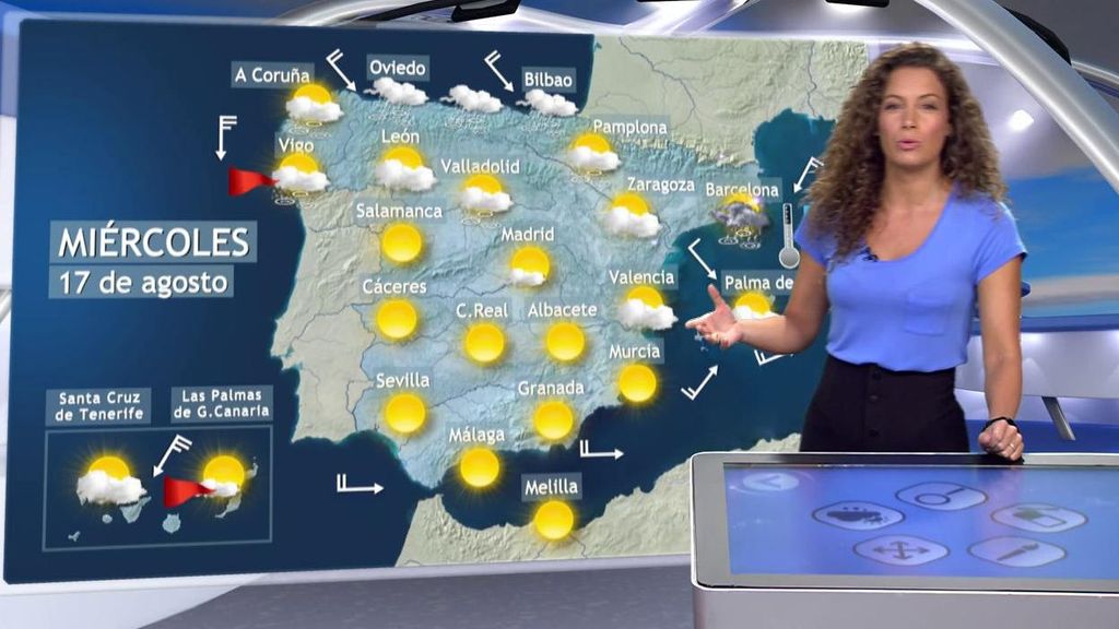 Lluvias, granizo y desplome de las temperaturas para el miércoles: el tiempo en España