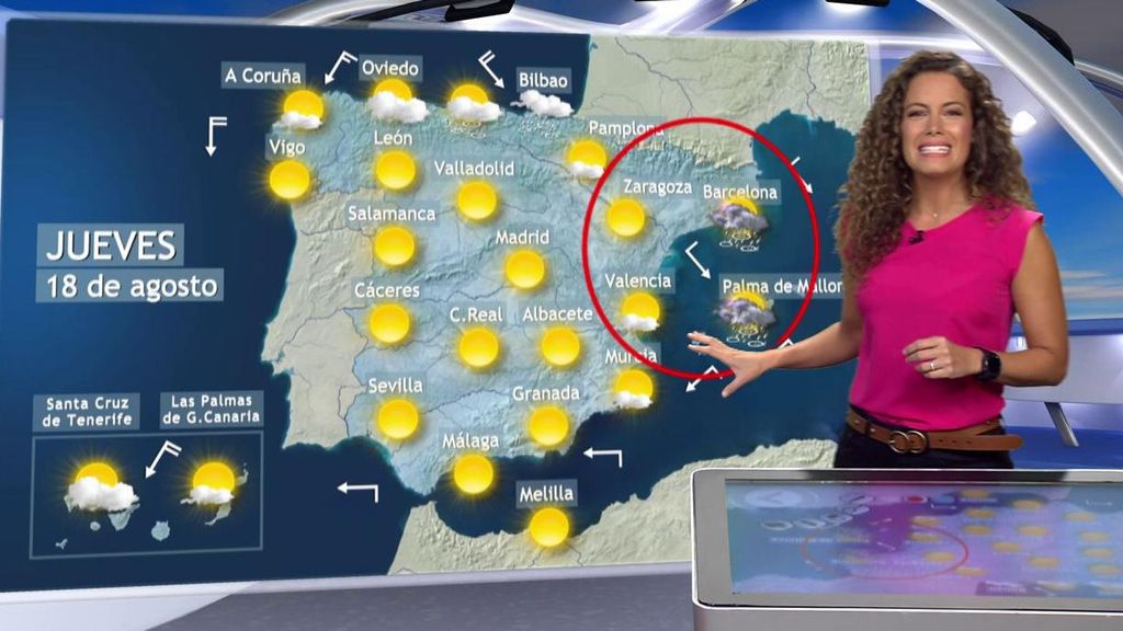 Las tormentas se trasladan al Mediterráneo el jueves: el tiempo en España