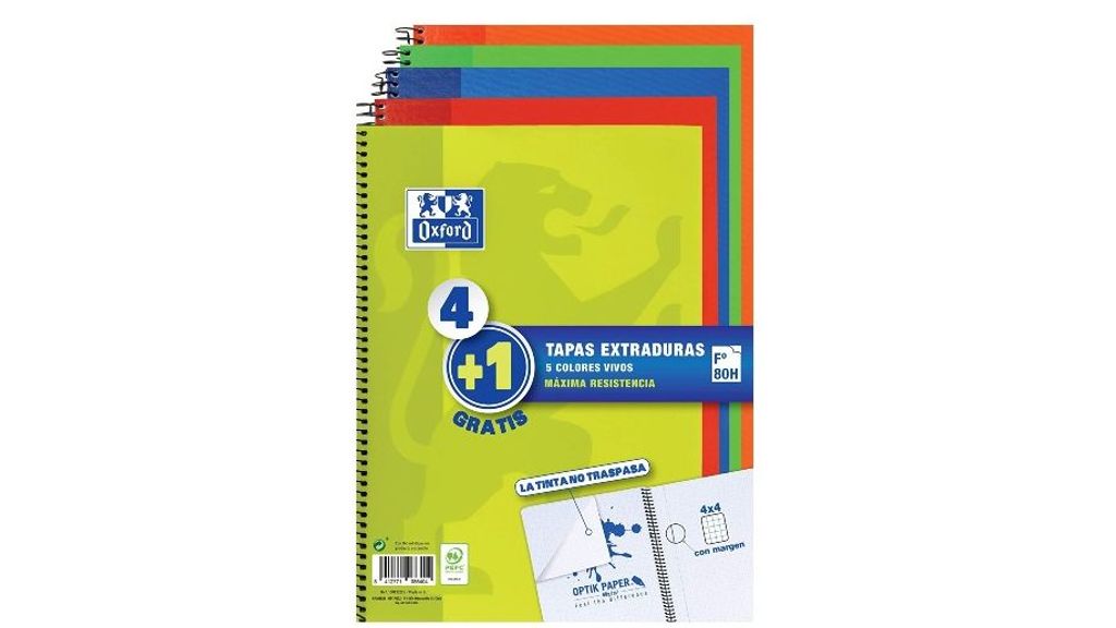 4 Pack oxford 5 cuadernos