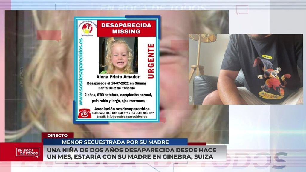 El drama del padre de la pequeña de dos años, secuestrada por su madre: “Ha engañado a la jueza y a todo el mundo”