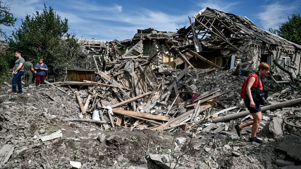 EuropaPress 4622463 10 august 2022 ukraine kushuhum general view of the destruction caused by