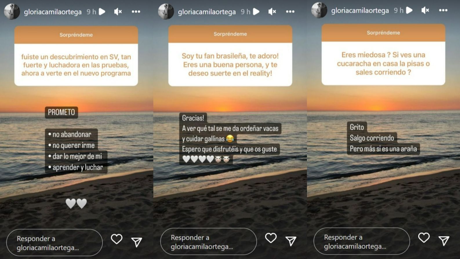 Gloria Camila Ortega aclara las dudas de sus seguidores