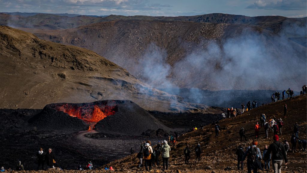 Volcán en Fagradalsfjall, Islandia
