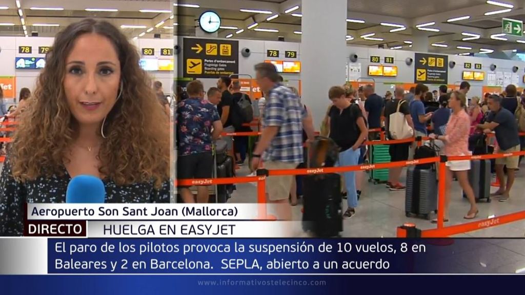 La huelga de pilotos de EasyJet provoca ocho cancelaciones en Mallorca y dos en Barcelona