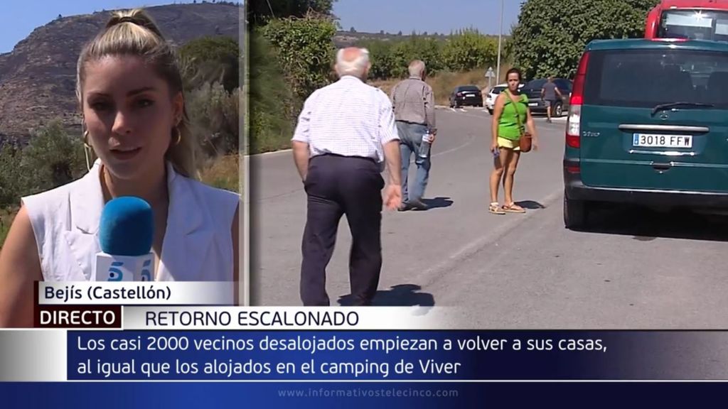 Los vecinos evacuados de Bejís y Torás vuelven a sus casas