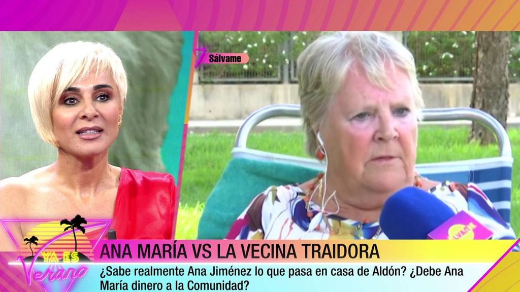 Ana María estalla contra la vecina traidora