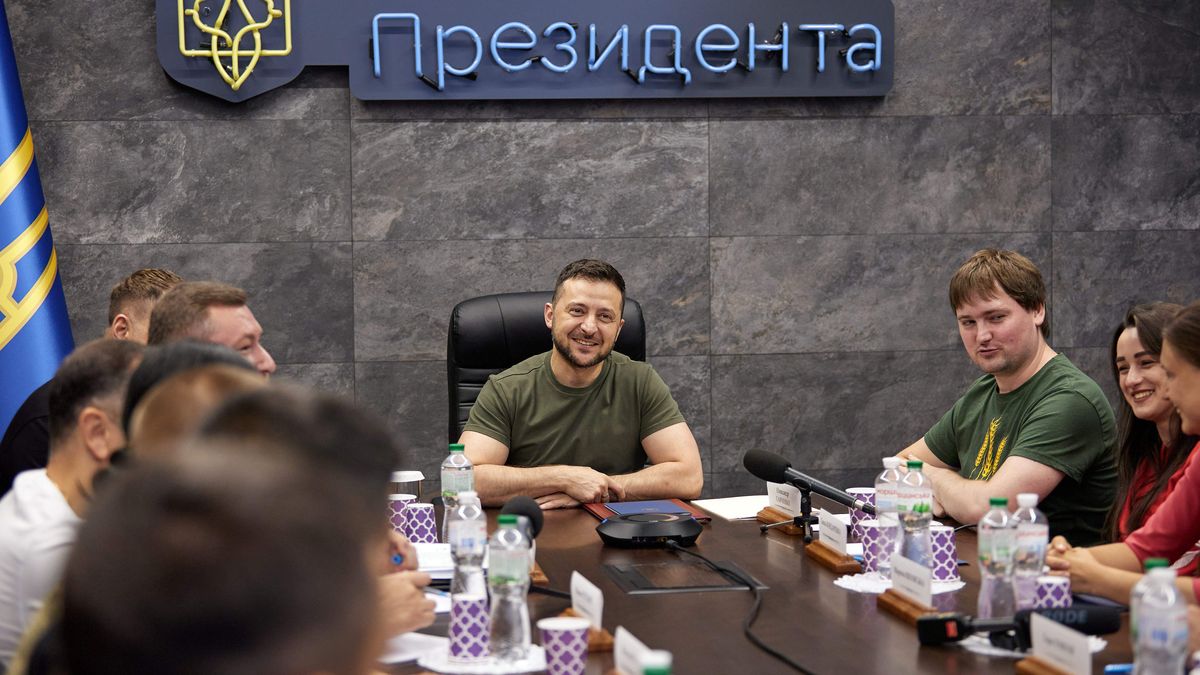 El presidente de Ucrania, Volodimir Zelenski, en Kiev. El presidente de Ucrania, Volodimir Zelenski, en Kiev.