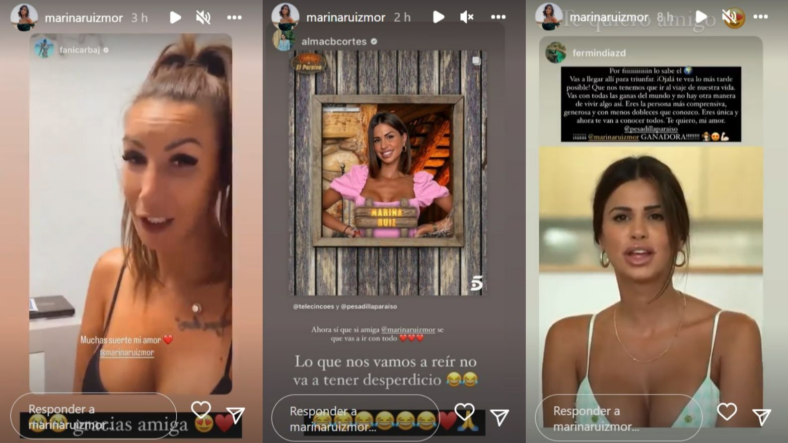 Fani Carbajo y Alma Cortés Bollo apoyan públicamente a Marina Ruiz