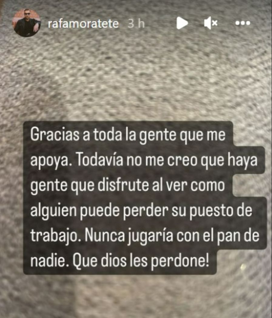 La reflexión de Rafa Mora