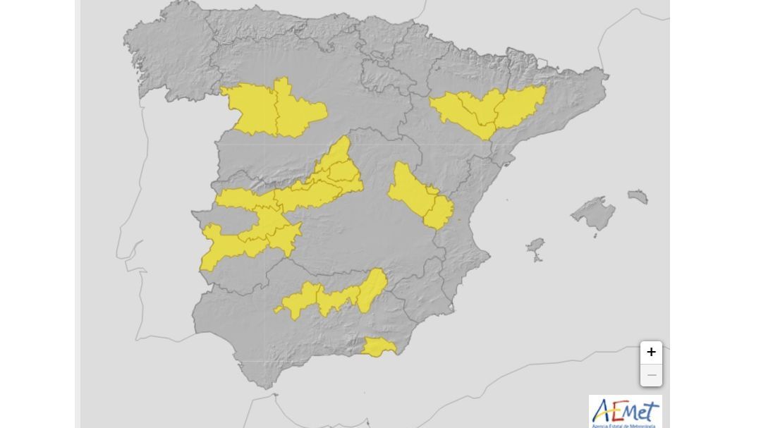 Avisos por calor previstos para el miércoles 24