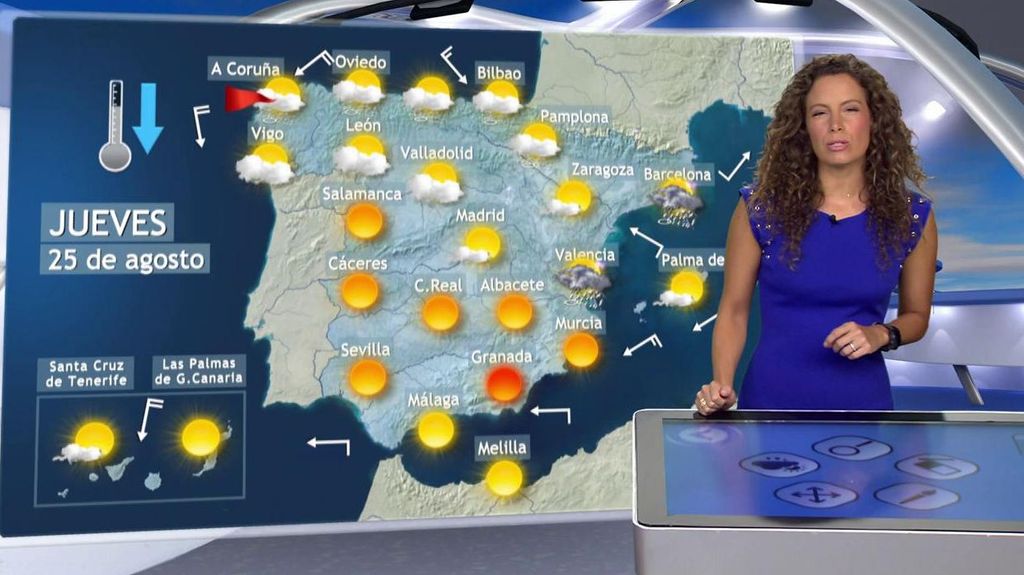Tormentas, granizo y 10 grados menos de temperatura: el tiempo para el jueves en España