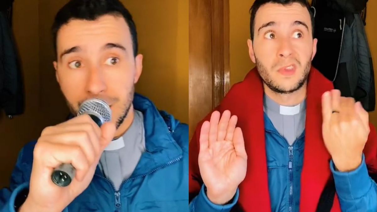 El sacerdote en su vídeo viral