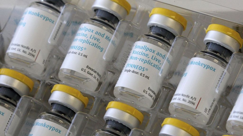 Viales con dosis de la vacuna de la viruela del mono fabricados por Jynneos