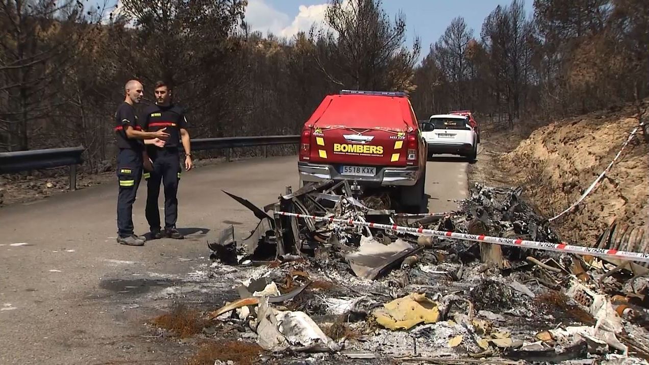 Andrés, bombero, salvó la vida de milagro en el incendio de Bejís: "Un minuto más y no lo contamos"