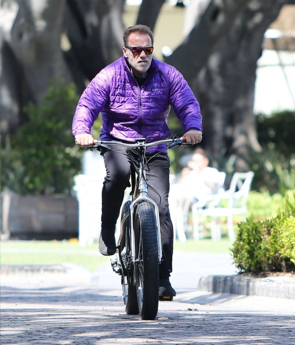 Arnold Schwarzenegger haciendo ejercicio