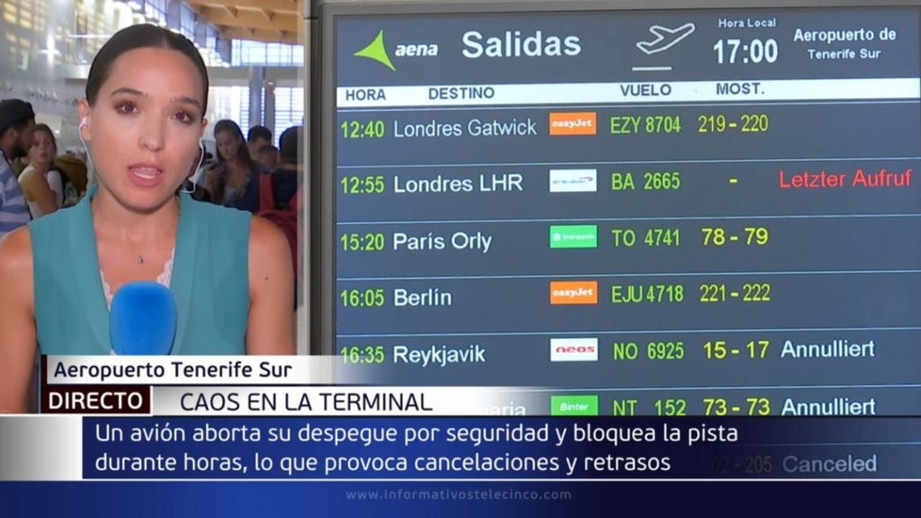 El aeropuerto Tenerife Sur, bloqueado tras un despegue fallido, vuelve a operar