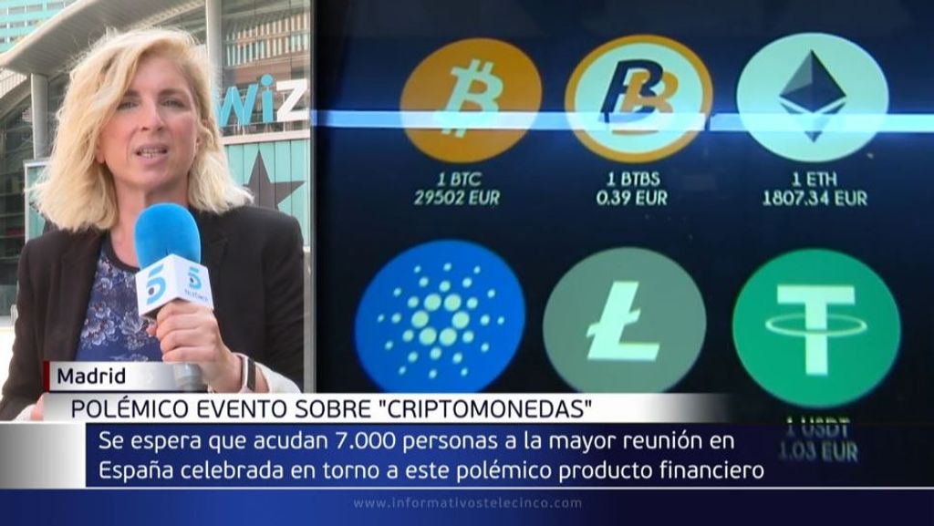 Polémico macroevento sobre criptomonedas en el WiZink Center de Madrid