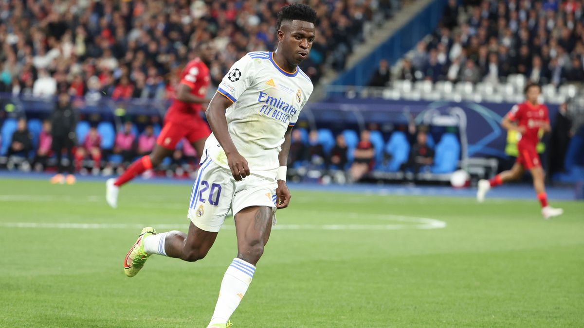 Vinicius Junior of Real Madrid during the UEFA Champions League Final football match between Liverpool FC and Real Madrid CF on May 28, 2022 at Stade de France in Saint-Denis near Paris, France - Photo Jean Catuffe / DPPI Vinicius Junior of Real Madrid during the UEFA Champions League Final football match between Liverpool FC and Real Madrid CF on May 28, 2022 at Stade de France in Saint-Denis near Paris, France - Photo Jean Catuffe / DPPI