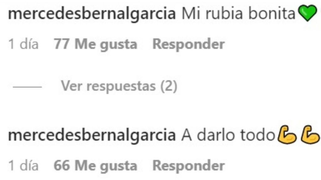 Los comentarios de Merchi en la última publicación de Omar