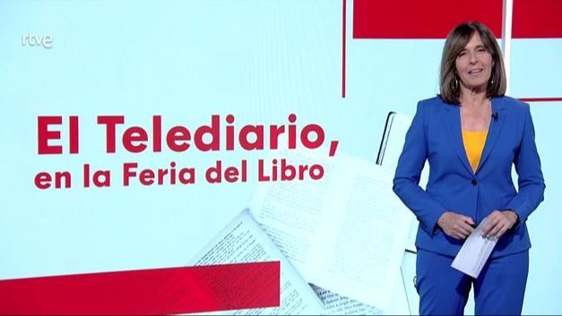Ana Blanco habla de libros en el informativo