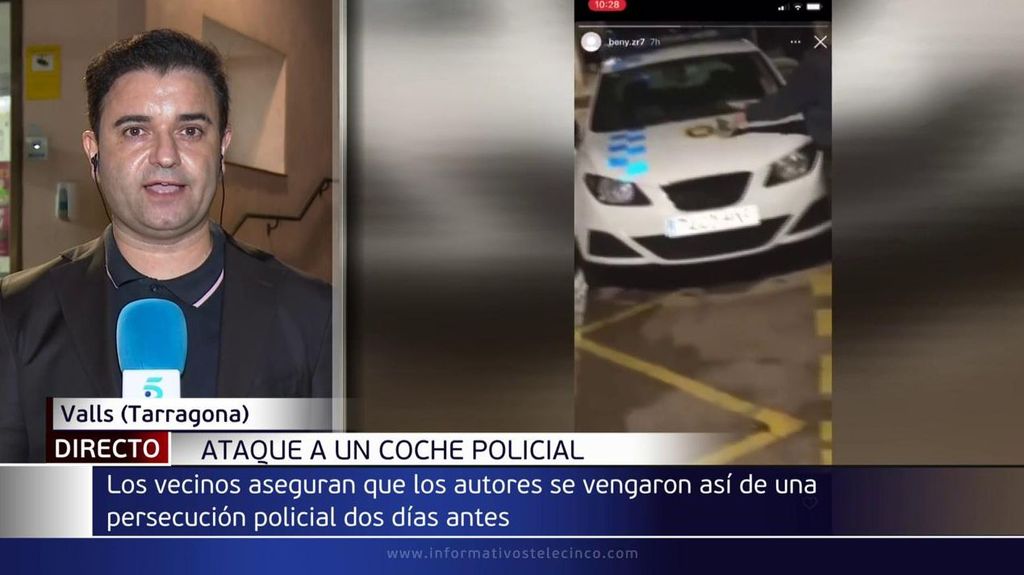 Ataque a un coche de policía en Valls, Tarragona