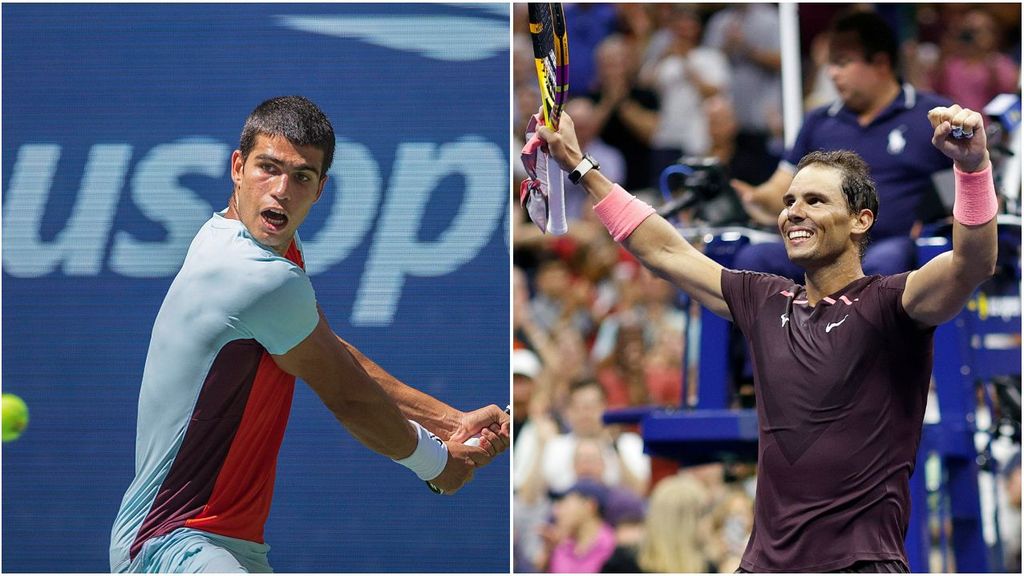 Carlos Alcaraz pasa a la siguiente ronda tras la lesión de Báez y Rafa Nadal pasa apuros para remontar a Rinky Hijikata