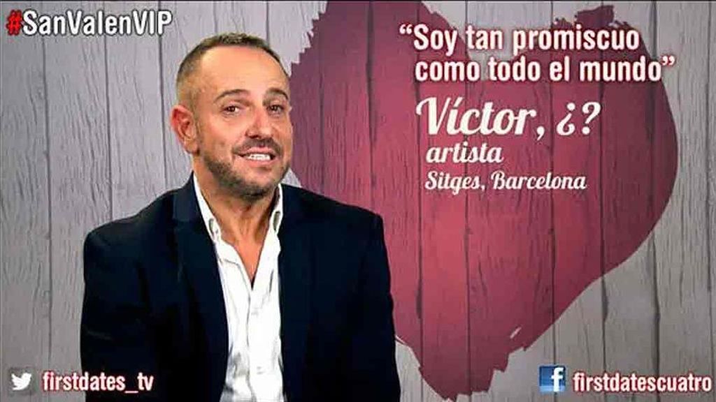 Víctor Sandoval durante su cita en 'First Dates'