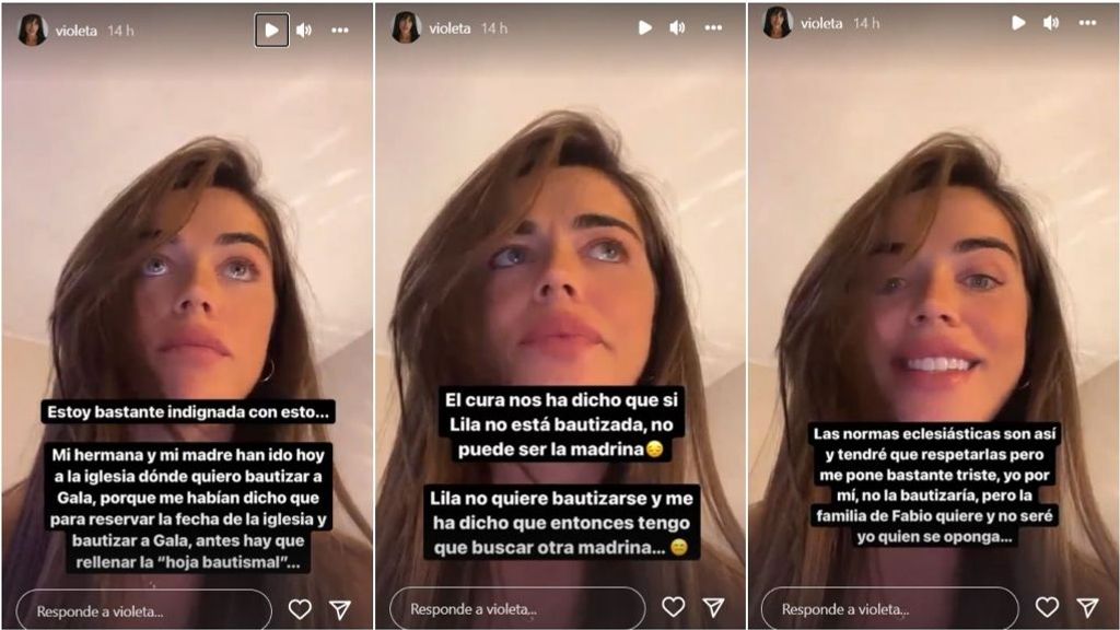 Violeta Mangriñán, indignada tras enterarse que su hermana no puede ser madrina de Gala
