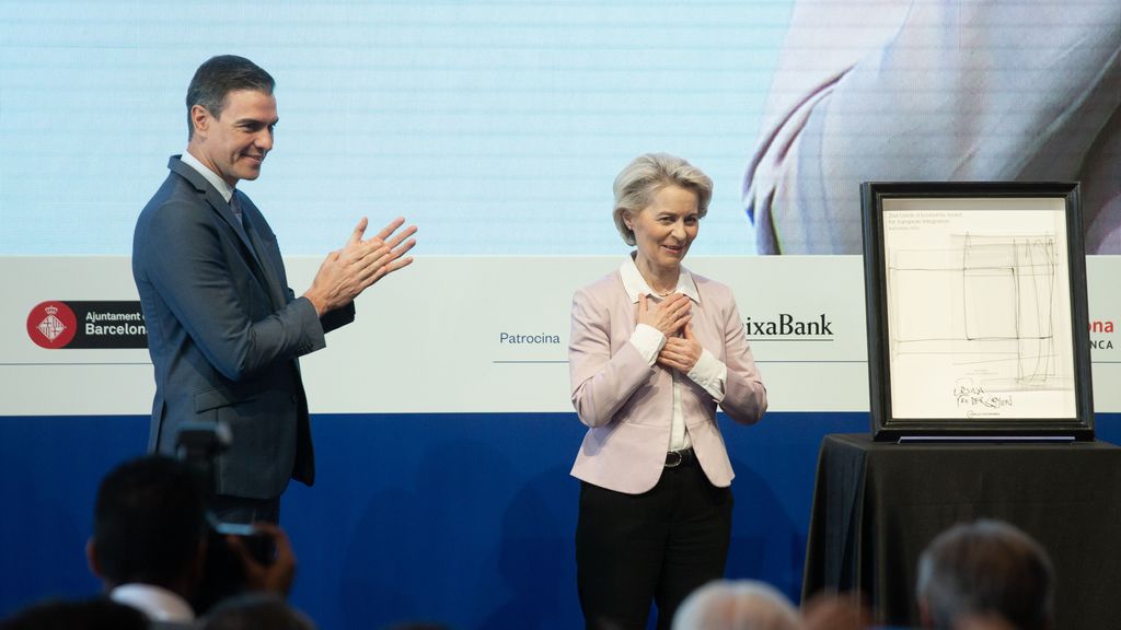 Sánchez con Ursula von der Leyen en Barcelona el mes de mayo