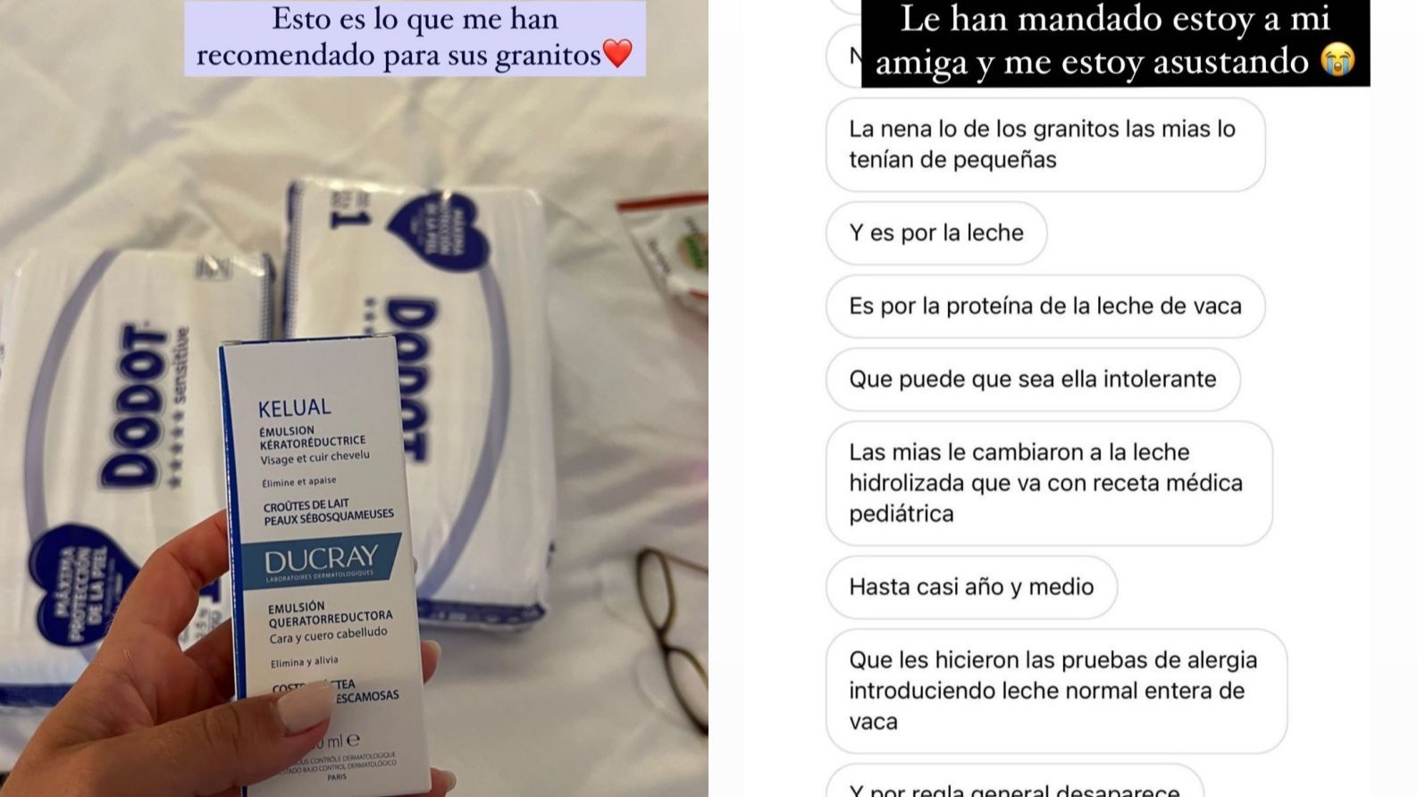 Violeta comparte su preocupación ante la idea de que su hija tenga alguna intolerancia