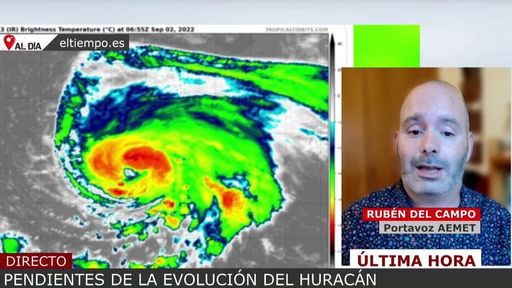 El portavoz de la AEMET actualiza la evolución del huracán Danielle