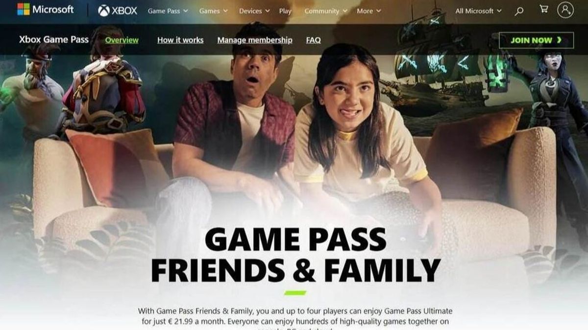 Game Pass Ultimate Family & Friends plan