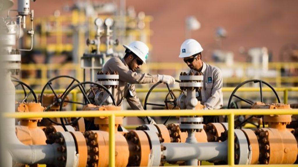 Imagen de un pozo petrolífero de Aramco