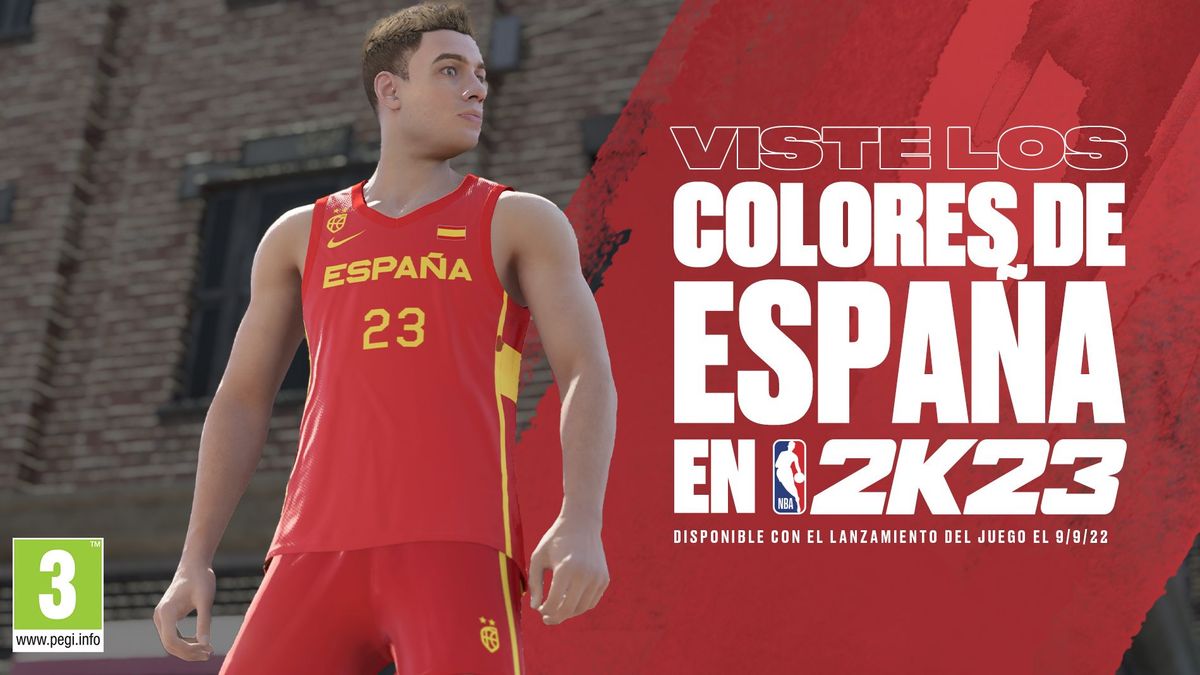 The kit of the Spanish National Team in NBA 2K23