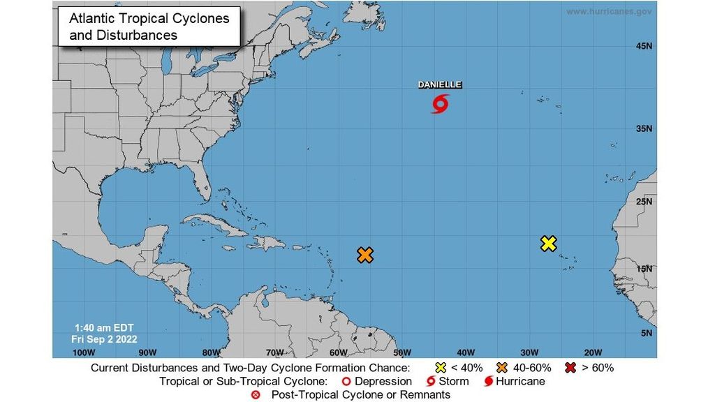 Nombran la tormenta tropical 'Danielle' que se acercará a España en septiembre