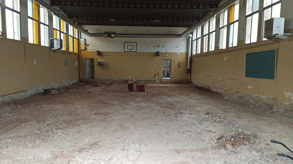 Obras en el gimnasio del Instituto Pau Vila Obras en el gimnasio del Instituto Pau Vila