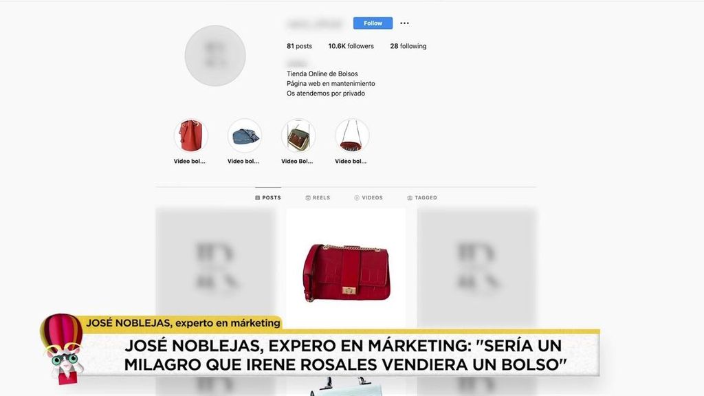 La venta online de bolsos de Irene Rosales